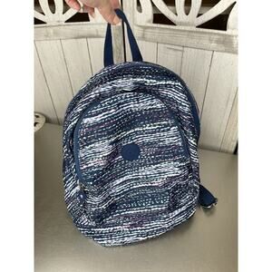 KIPLING Yaretzi Small Printed Backpack Textured Waves Lightweight Carry All Bag